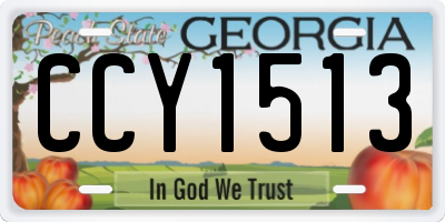 GA license plate CCY1513
