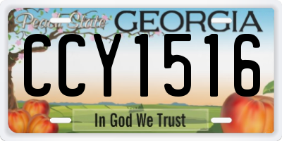 GA license plate CCY1516
