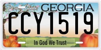 GA license plate CCY1519