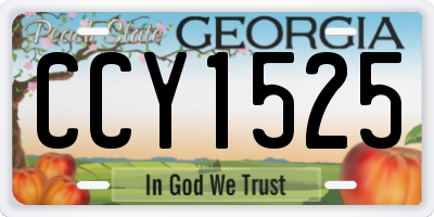 GA license plate CCY1525