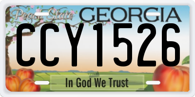 GA license plate CCY1526