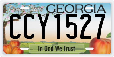 GA license plate CCY1527