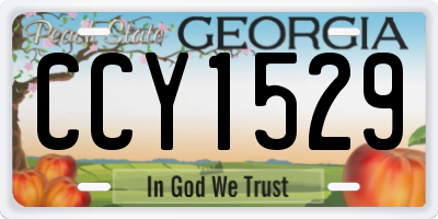 GA license plate CCY1529
