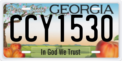 GA license plate CCY1530