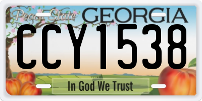 GA license plate CCY1538