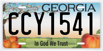 GA license plate CCY1541
