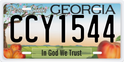 GA license plate CCY1544
