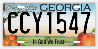 GA license plate CCY1547