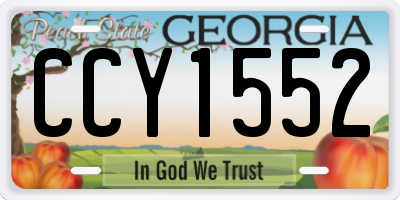 GA license plate CCY1552