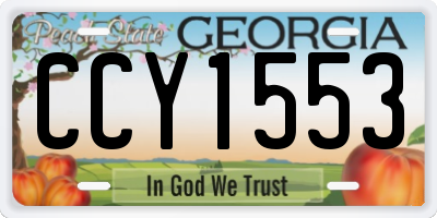 GA license plate CCY1553