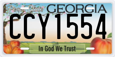 GA license plate CCY1554