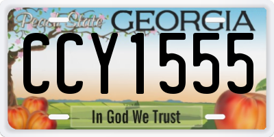 GA license plate CCY1555