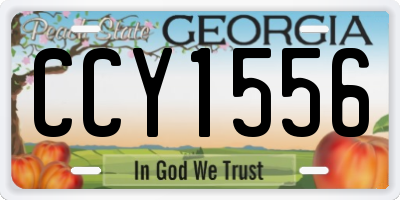 GA license plate CCY1556
