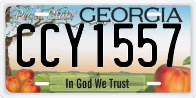 GA license plate CCY1557