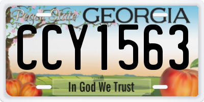 GA license plate CCY1563