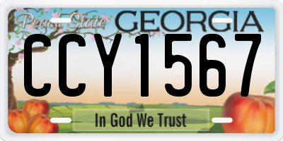 GA license plate CCY1567