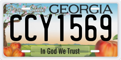 GA license plate CCY1569