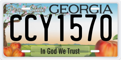 GA license plate CCY1570