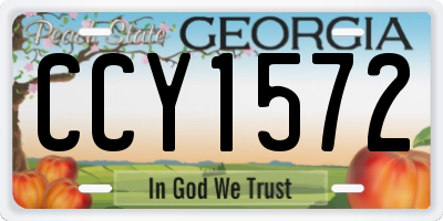 GA license plate CCY1572