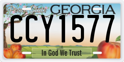 GA license plate CCY1577