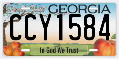 GA license plate CCY1584