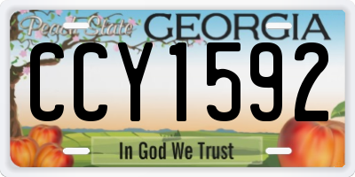 GA license plate CCY1592
