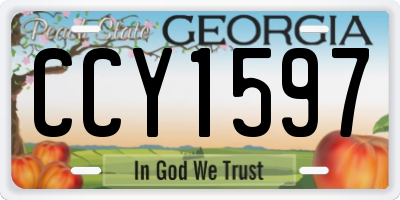 GA license plate CCY1597
