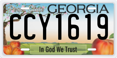 GA license plate CCY1619