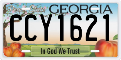 GA license plate CCY1621