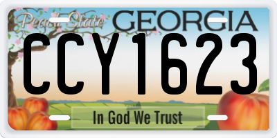 GA license plate CCY1623