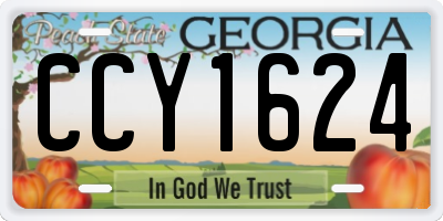 GA license plate CCY1624