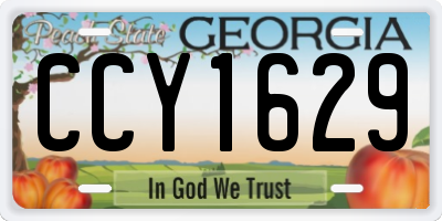 GA license plate CCY1629