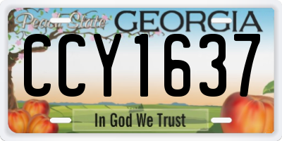 GA license plate CCY1637