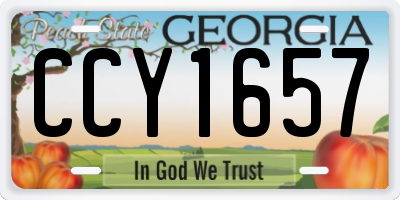GA license plate CCY1657