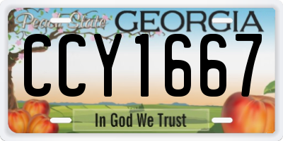 GA license plate CCY1667