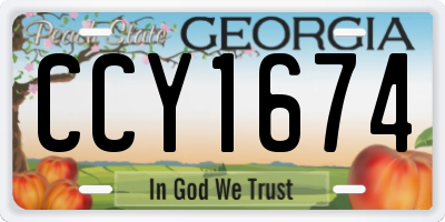 GA license plate CCY1674