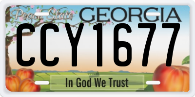 GA license plate CCY1677