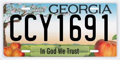 GA license plate CCY1691