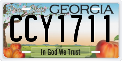 GA license plate CCY1711