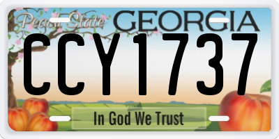 GA license plate CCY1737