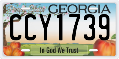 GA license plate CCY1739