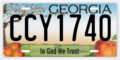 GA license plate CCY1740