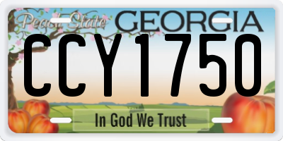 GA license plate CCY1750
