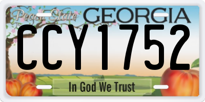 GA license plate CCY1752