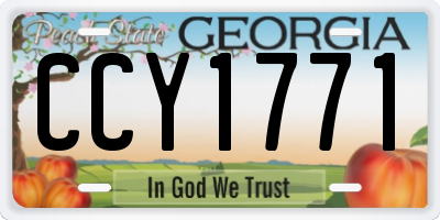 GA license plate CCY1771
