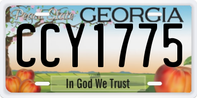 GA license plate CCY1775