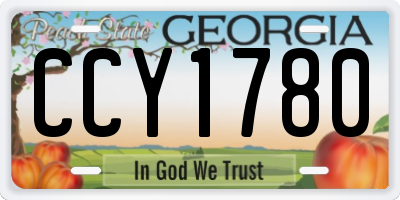 GA license plate CCY1780