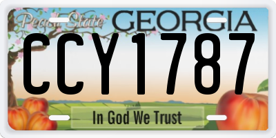 GA license plate CCY1787
