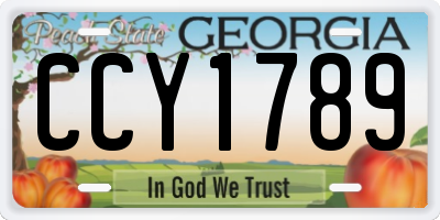 GA license plate CCY1789