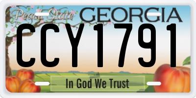 GA license plate CCY1791